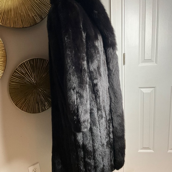 ❤️Black Vintage Mink and Fox Fur Coat - Picture 4 of 11